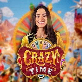 Crazy Time slot visual from Evolution available on lalacasino.net