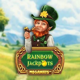 Rainbow Jackpots Megaways by Red Tiger Gaming, showcased at lalacasino.net – game logo