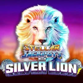 Stellar Jackpots with Silver Lion slot icon by Lightning Box Game, available at LalaBet Casino