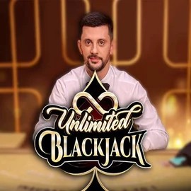 Unlimited Blackjack online game logo by Ezugi on lalacasino.net